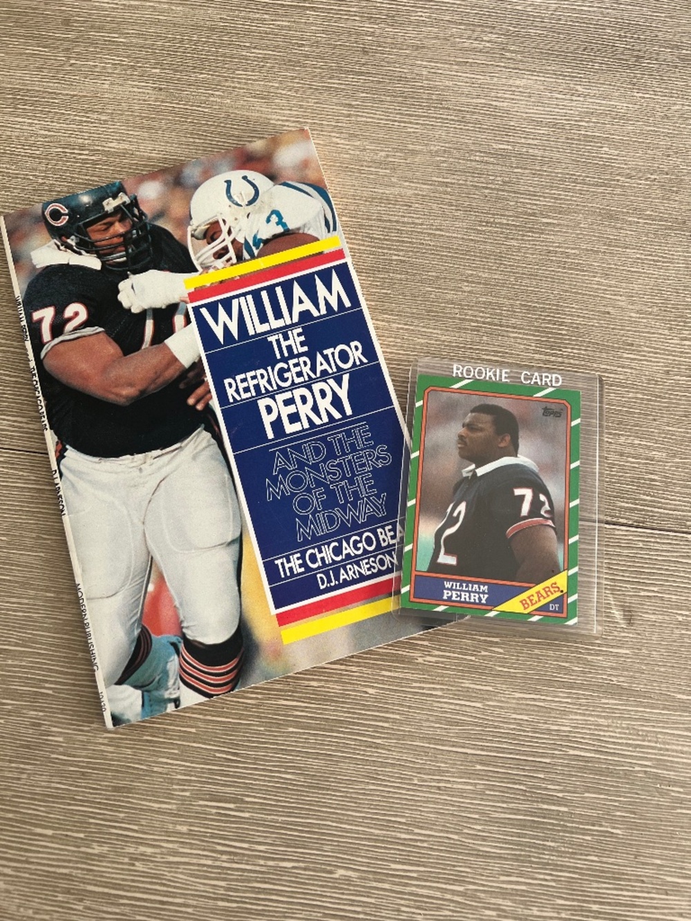 Chicago Bears William Perry Book & Card